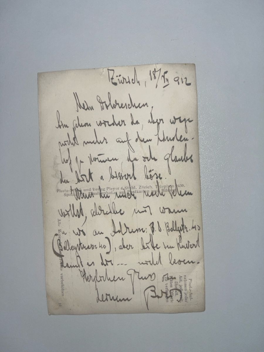 Cartoline postali: Ansichtskarte Zürichsee mit Adresse und Datum 1912 – Usato da Muttenz venduto da Totkel 1