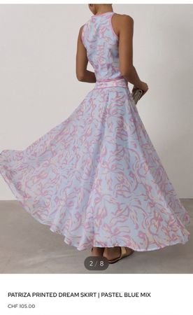 Damen Rock Patriza Printed Dream blau rosa gemustert