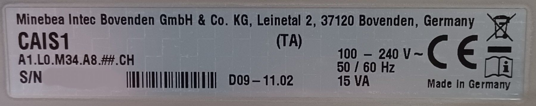 Accessori da laboratorio: Minebea Intec CAIS1 – Usato da Niederdorf venduto da LeptonAG_Labor 5