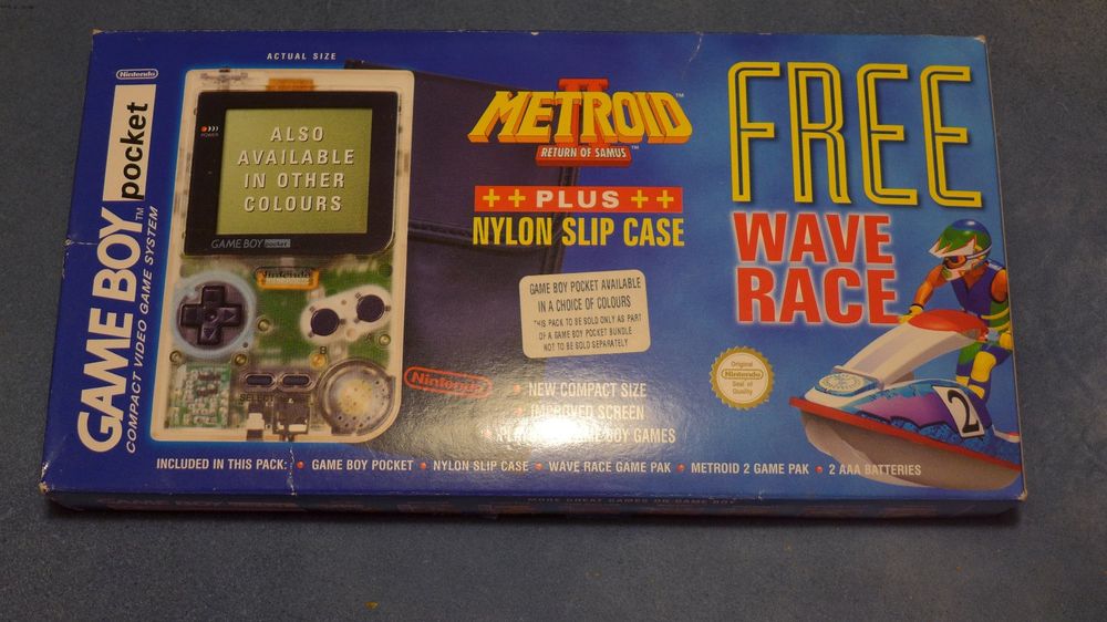 gameboy pocket in combi box mit metroid II und waverace (Gebraucht) in ...