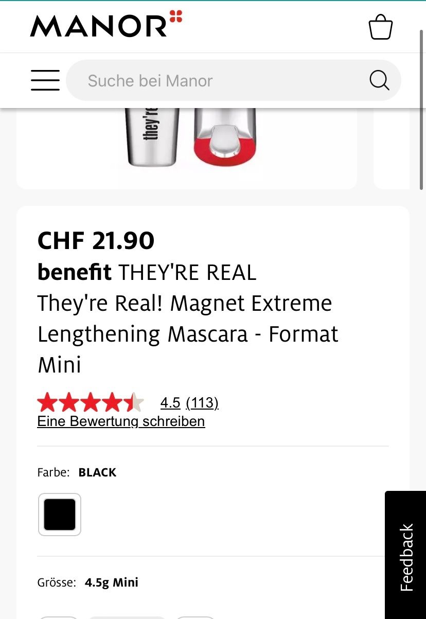 Make-up: Benefit Magnet Mascara, Mini, Ladenpreis CHF21.90Neu – Nuovo e nell'imballaggio originale da Zürich venduto da deruja 9