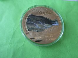 vergoldete Medaille 70 mm PP, Umbrail-Pass