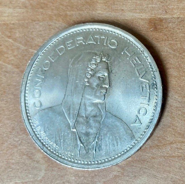 Tutti le monete: 5 Schweizer Franken von 1967 – Usato da Dürnten venduto da Scheidegg32 1