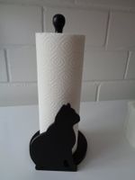 Küchenrollenhalter /WC-Papier-Halter Katze, aus Holz, NEU!