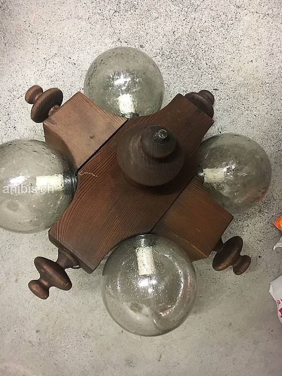 Lampadari & plafoniere: schöne grosse Wohnzimmer Hängelampe mit 4 Glaskugeln – Usato da Zürich venduto da Tivoli2 1