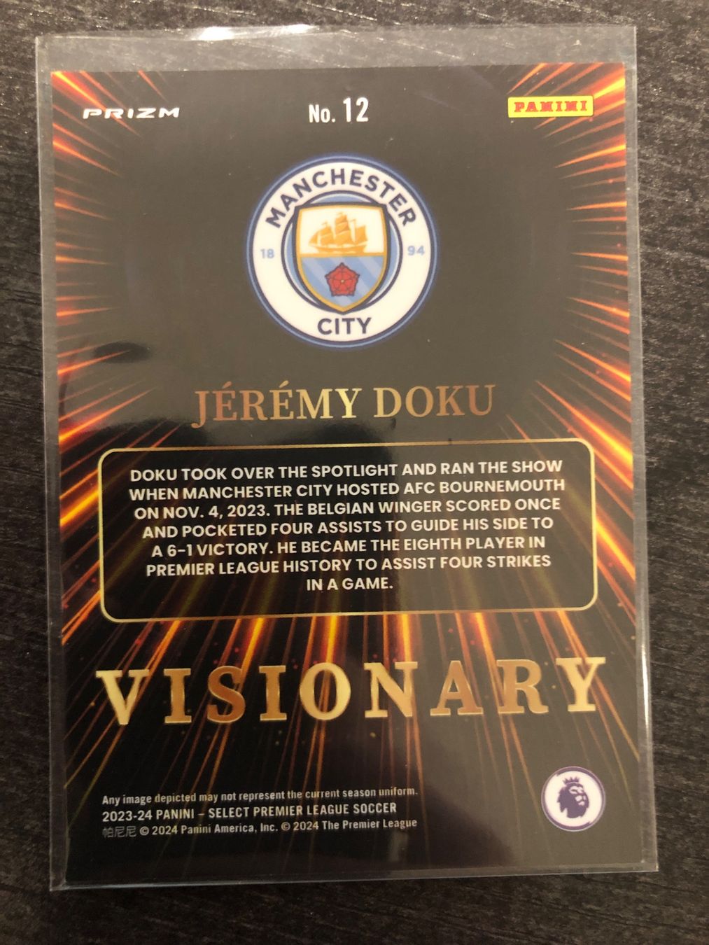 Topps Carte collezionabili: Panini Select Jeremy Doku Visionary Case Hit – Usato da Wangenried venduto da Garagara 1