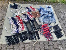 schöne Fliegenfransen und Fliegenmasken für Pferde