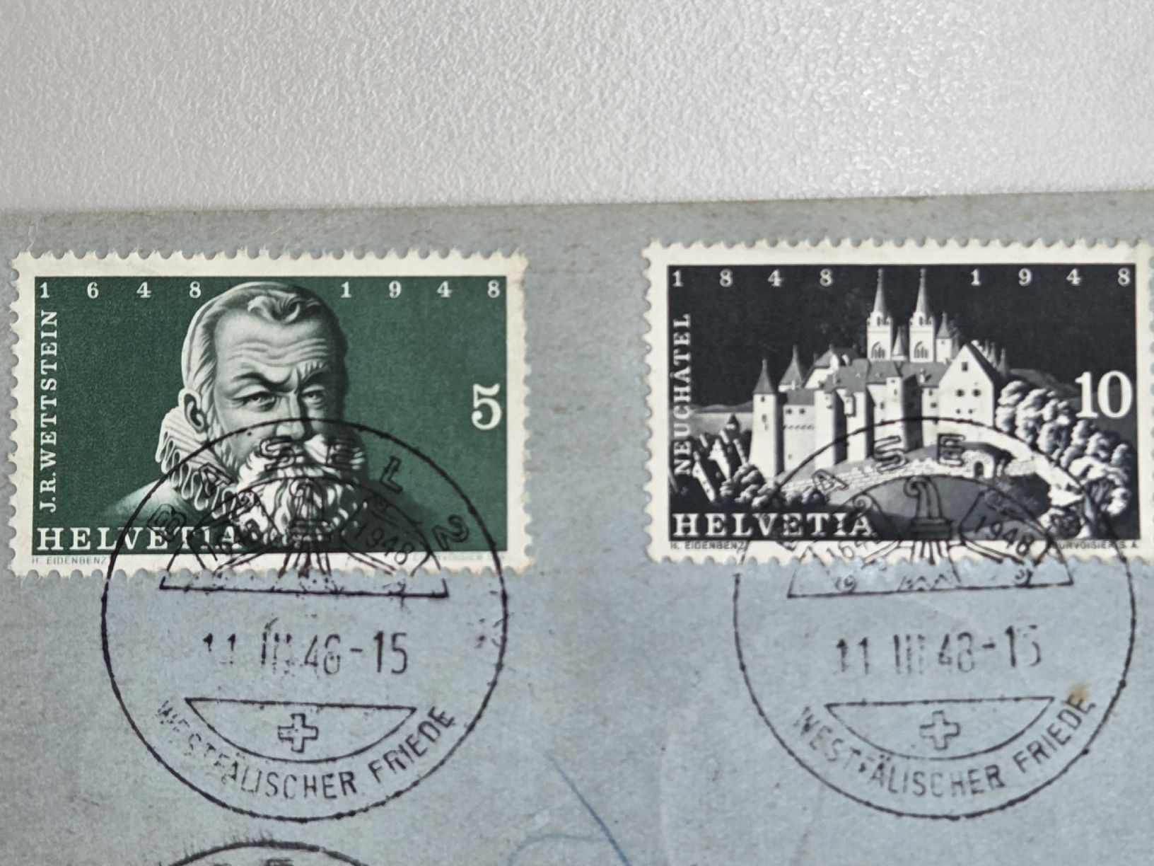 Tutti i francobolli: Drucksache 1948 5 Marken auf Rückseite – Usato da Buttikon venduto da billigJackob 4