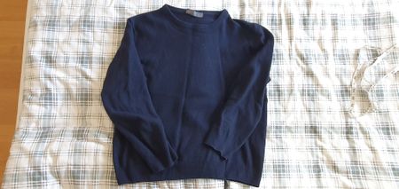 Kaschmir Herrenpullover dunkelblau Gr. XL