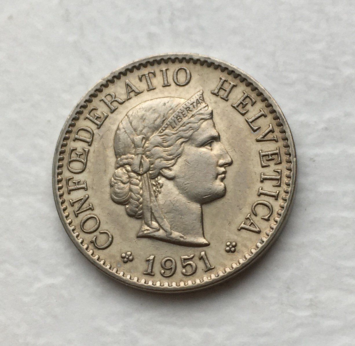 Tutti le monete: 1951 5 Rappen unz – Nuovo (secondo la descrizione) da Kirchberg SG venduto da Helveticus00