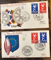 FRANCE 2 FDC EUROPA Cept 1958