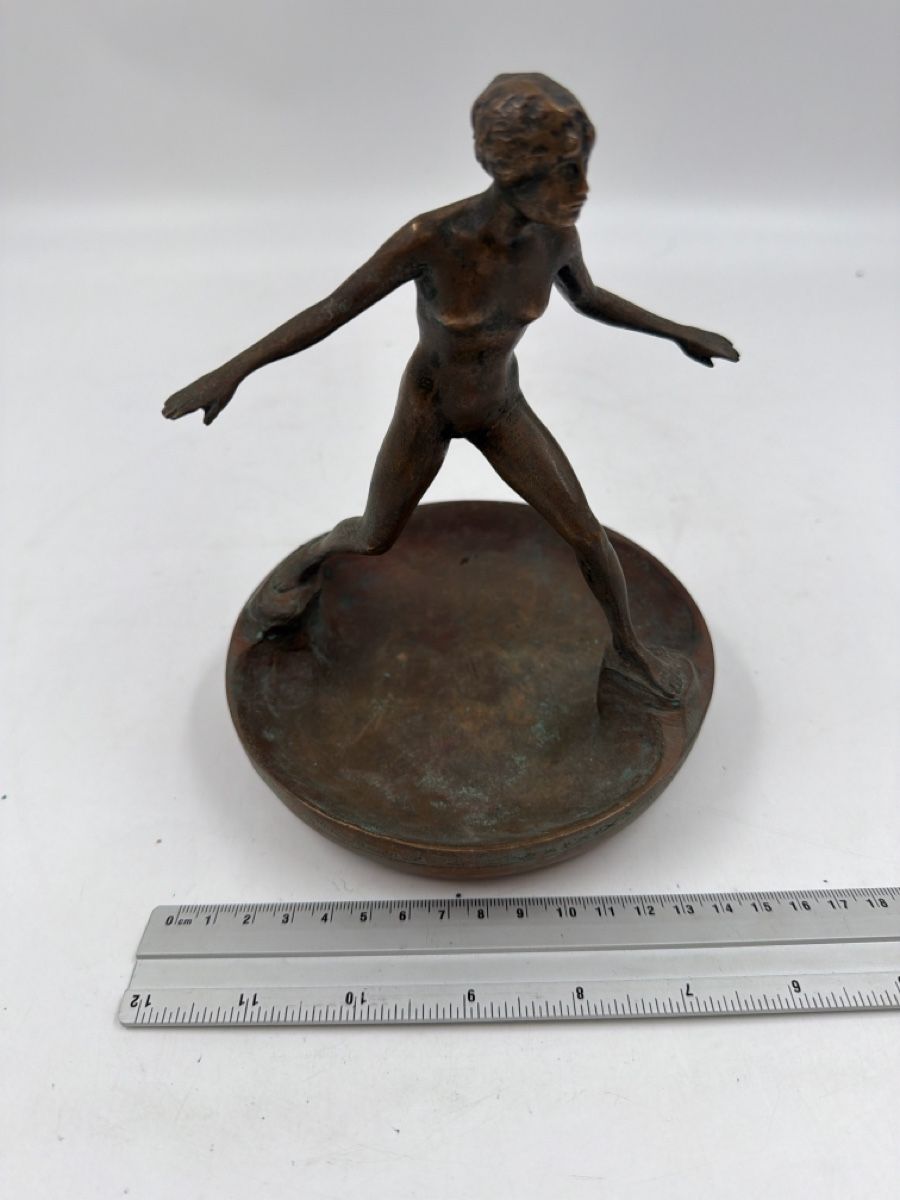 Statuette: Bronze Figur "AD MEYER", Kunst Bronzefigur, signiert 53 – Usato da Sirnach venduto da Fkobi 7