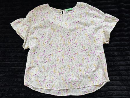 🌸 Blouse fleurie Benetton, taille L,