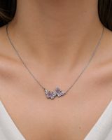 Handgefertigte Kette Edelstahl wasserfest mit Zirkonia