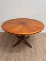 Vintage Mid-Century Säulentisch rund aus Kirschbaum