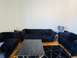 Elegantes Chesterfield Sofa-Set (3-Sitzer + 2 Sessel) - ab 1