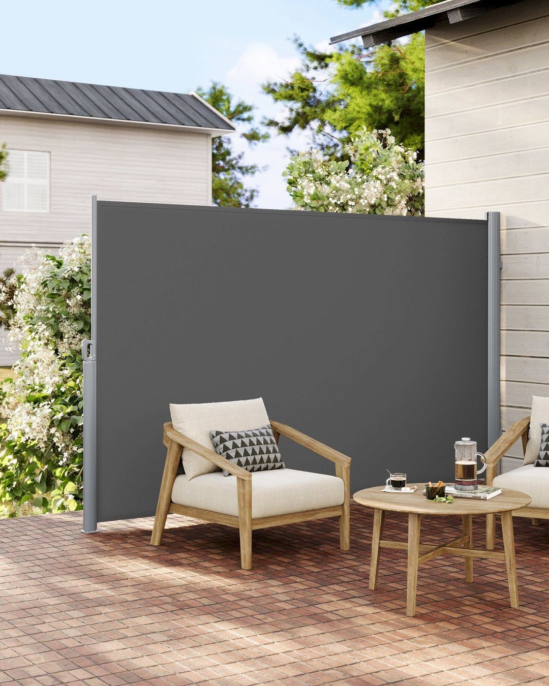 Paraventi: SONGMICS Seitenmarkise 300x180 anthrazit – Nuovo e nell'imballaggio originale da Bottighofen venduto da zaap 1