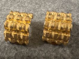 Vintage Ohrclips, vergoldete