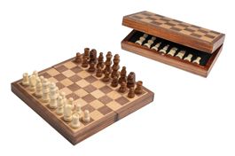 Coffret d'échecs, voyage, magnétique en bois ( NEUF )
