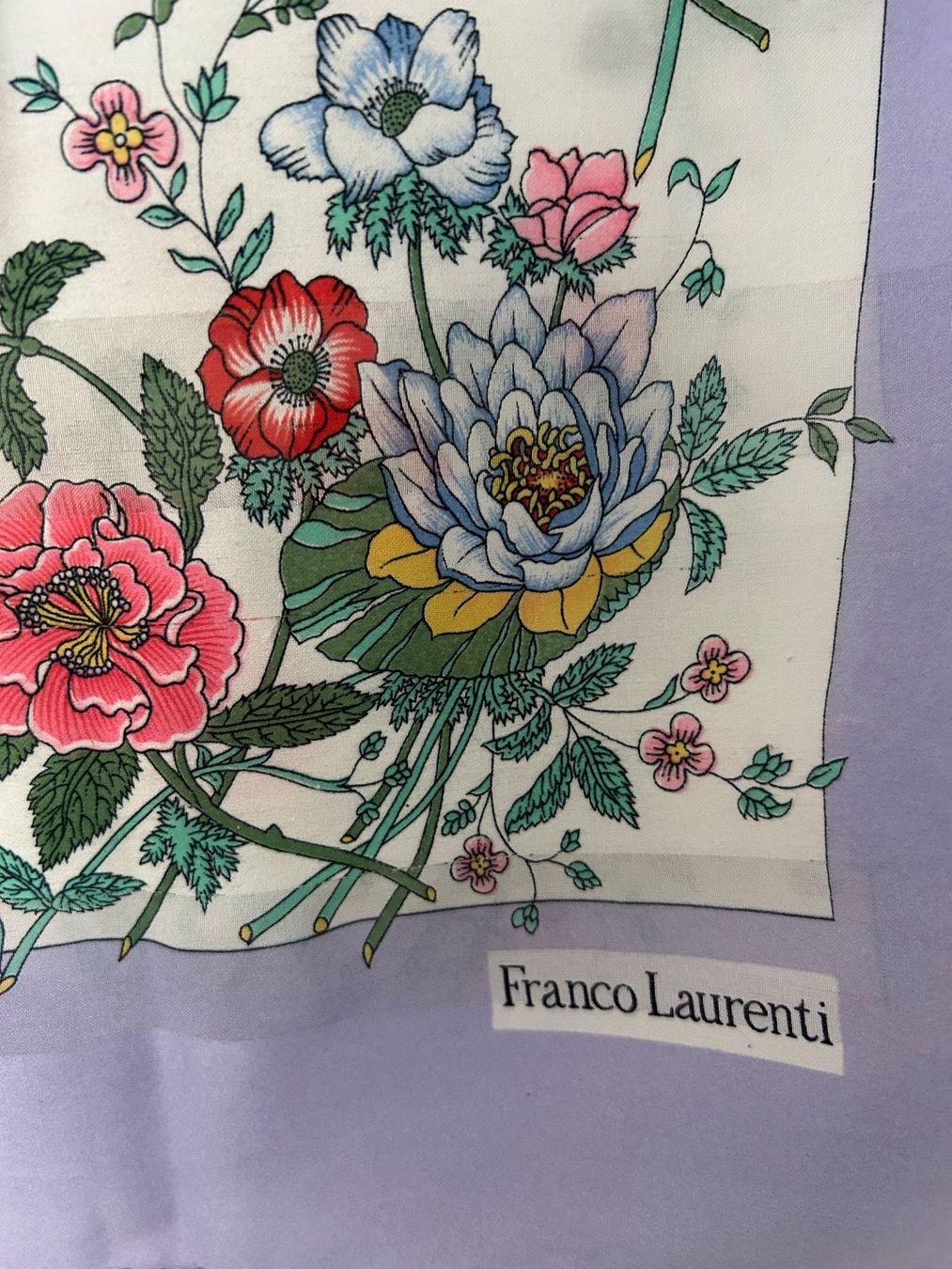 Foulard & Sciarpe: Franco Laurenti Tuch, Blumenmuster – Usato da Horn venduto da Resvi