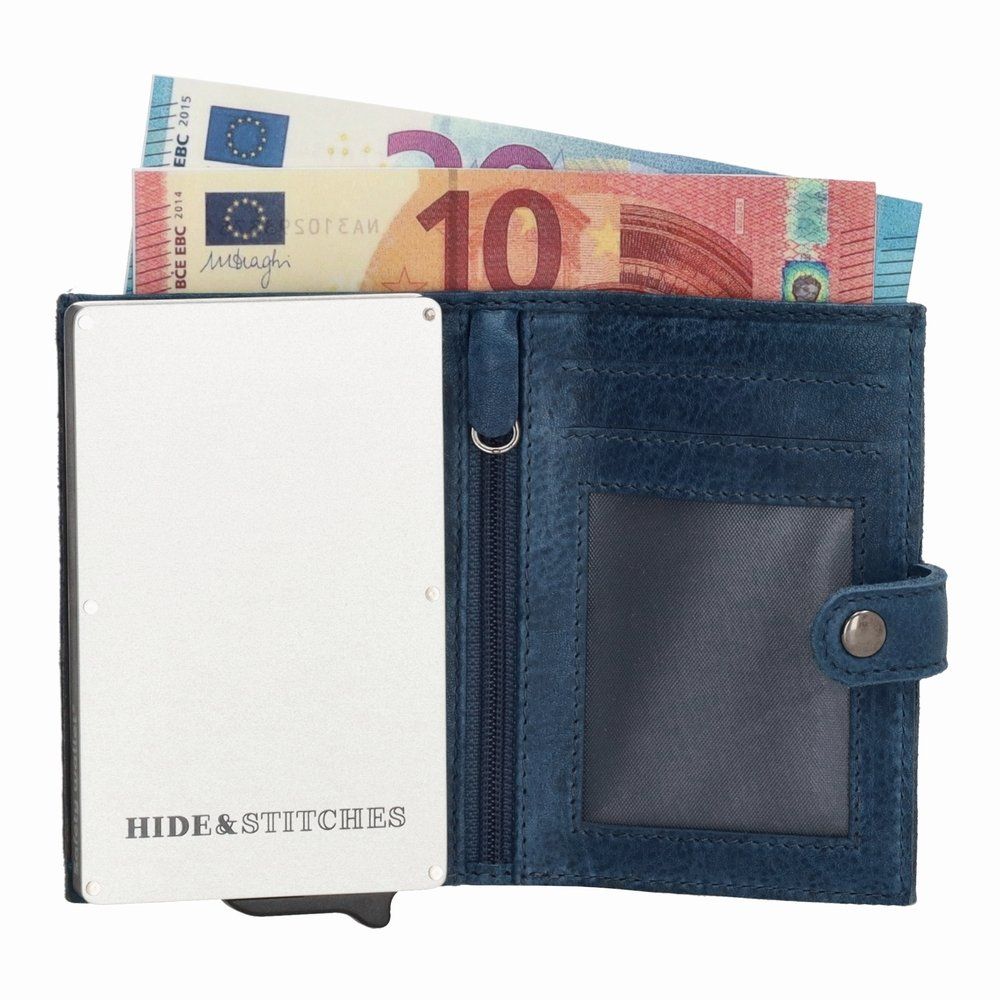 Altro in  Abbigliamento & Accessori: Blau Leder Kartenetui PopUp RFID Münzfach / GRATIS A-POST – Nuovo e nell'imballaggio originale da Rebstein venduto da Portemonnaie 2
