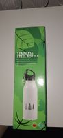 Trinkflasche weiss mit Baumdesign neu