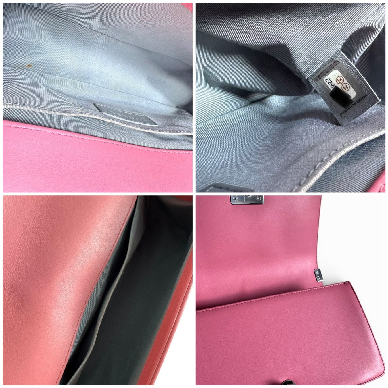 Chanel Taschen für Damen: CHANEL Lambskin Chevron Quilted Medium Boy Flap Tasche – Gebraucht aus Kriens von hannaandkiko 9