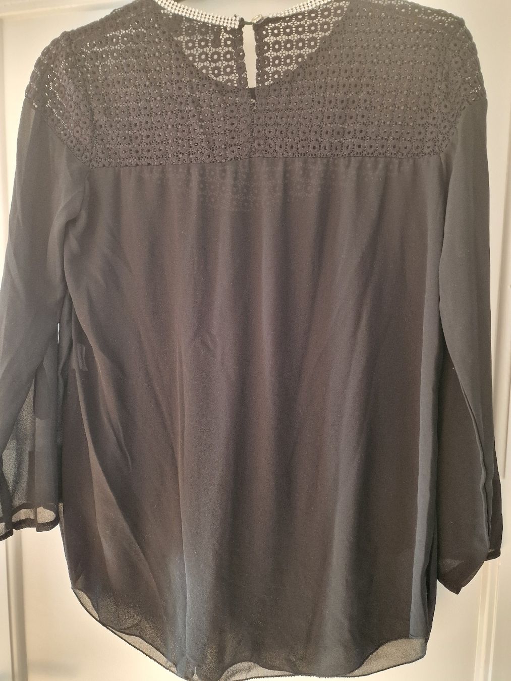 Camicette: Schwarze Elegante Bluse mit Spitze Gr. 42 – Nuovo (secondo la descrizione) da Ottenbach venduto da Claurin 2