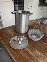 Spargeltopf Edelstahl mit Siebeinsatz & Deckel