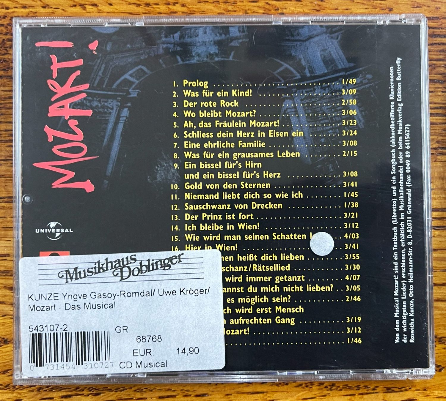 CD: MOZART! CD – Usato da Oftringen venduto da Vucki 1