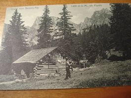 Gruss von Sennis-Alp, ob Flums, 1945, gelaufen