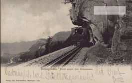 AK 1908 Brünigbahn. Blick gegen den Brienzersee