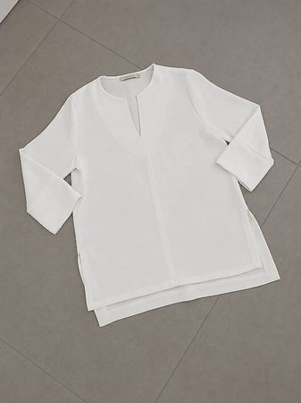 Weisse Vintage Bluse Gr. 38