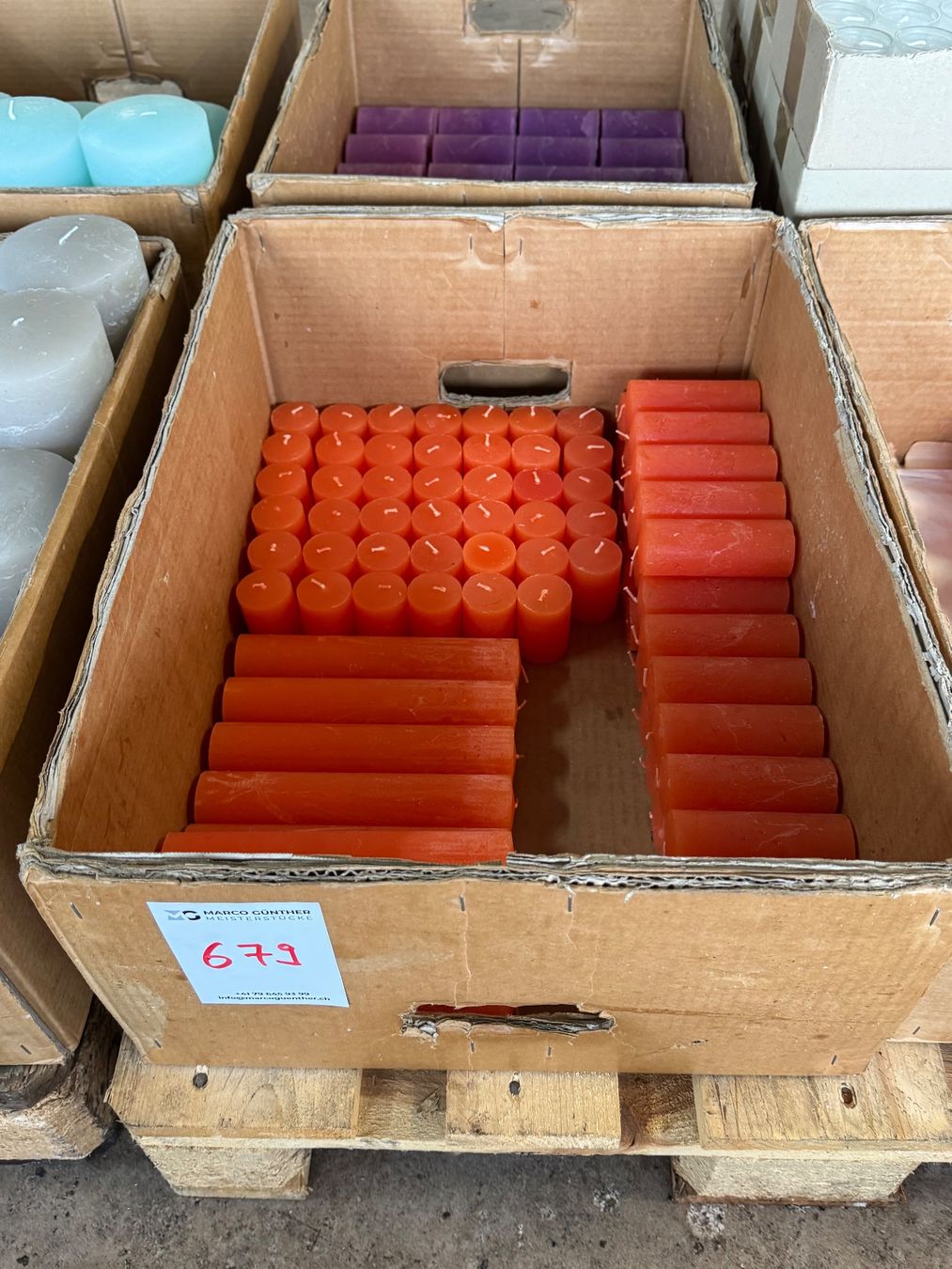 Kerzen: 679 Posten Raureif Kerzen aus Liquidation – Gebraucht aus Derendingen von Meisterstuecke 1