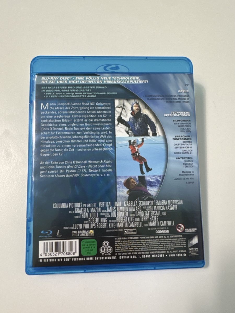 Tutti i DVDs: Vertical Limit Blu-ray – Wie neu – Nuovo (secondo la descrizione) da Rüti ZH venduto da alp3108 1