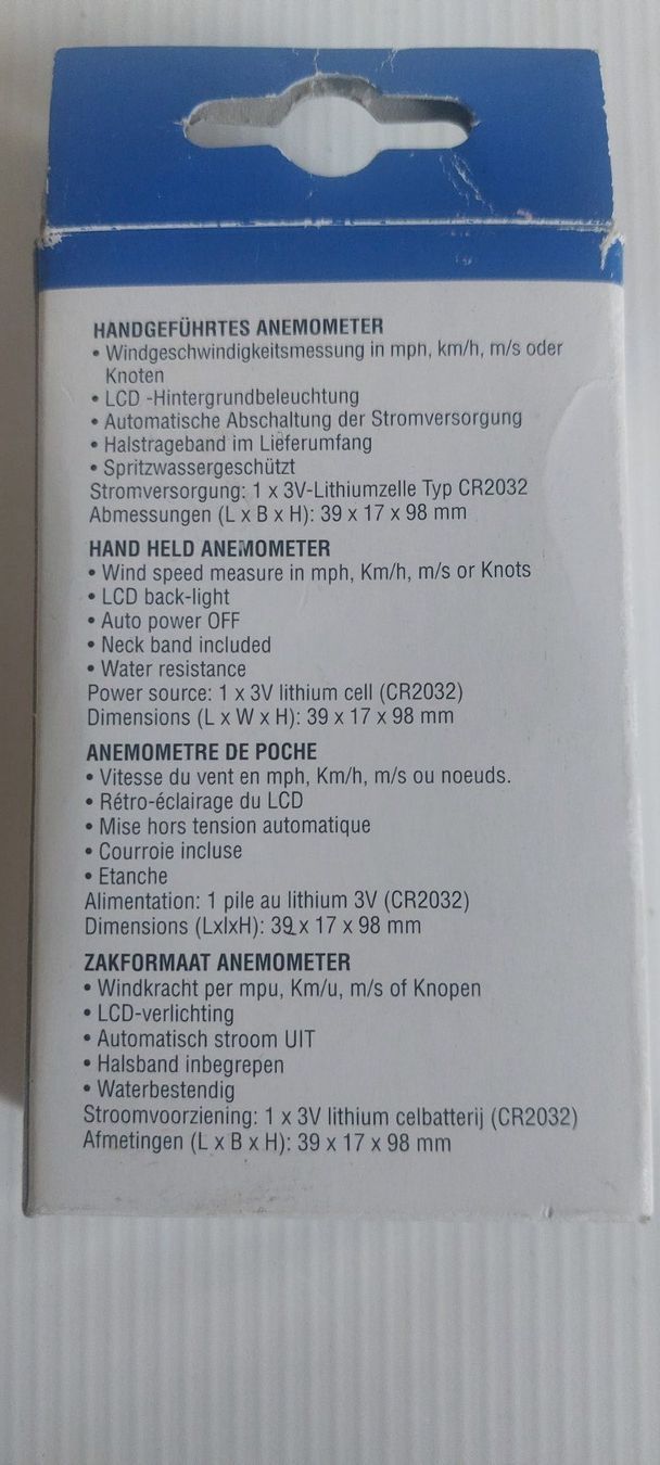 Misurare: Digitales Anemometer – Usato da Quartino venduto da matepetra 4