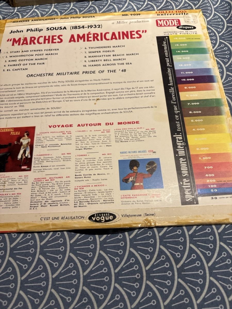 Dischi in vinile: Vinyle "Marches Americaines" John Philip Sousa Vogue – Usato da Ste-Croix venduto da choupy60 1