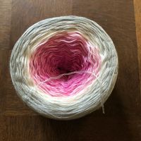 1 Knäuel à 300g schönes Bobbel Garn - Baumwolle - rosa/grau