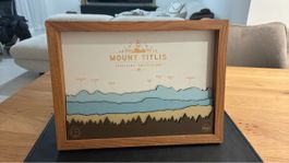 Bild Berge Mount Titlis Engelberg Holzrahmen Tourismus NEU