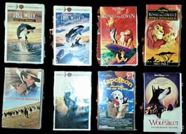 VHS Videokassen Kinderfilme im Paket 8 Stück