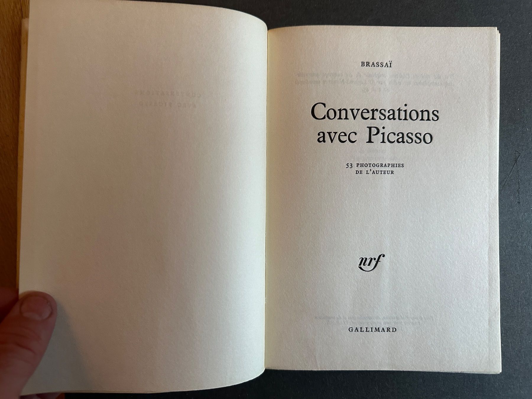 Libri: Brassaï: Conversations avec Picasso. – Usato da Zürich venduto da allp 1