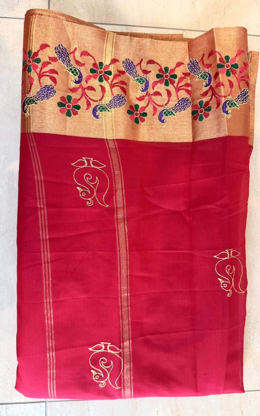 Kleider: indischer/tamilischer Sari rot – Neu (gemäss Beschreibung) aus Wichtrach von Alyasahana 4