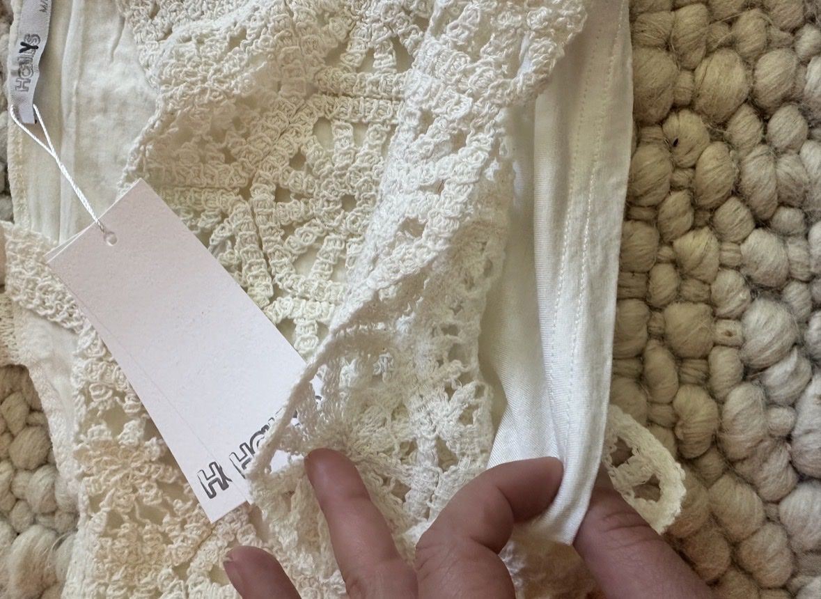 Top: BOHO-TRAUM: HÄKEL-CROP-TOP GR M-L – Nuovo e nell'imballaggio originale da Schaffhausen venduto da rot_yyy7 2