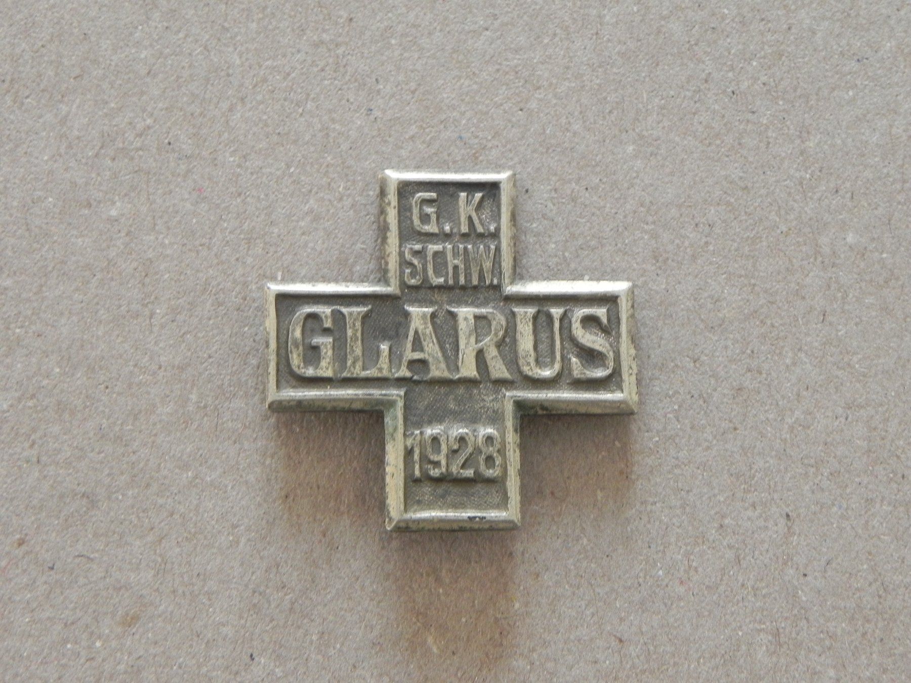 Armée suisse Plaquettes & Badges: Abzeichen Brosche Kant. Schwingfest Schwingen Glarus GL 1928 – D'occasion à Siebnen par krimsie