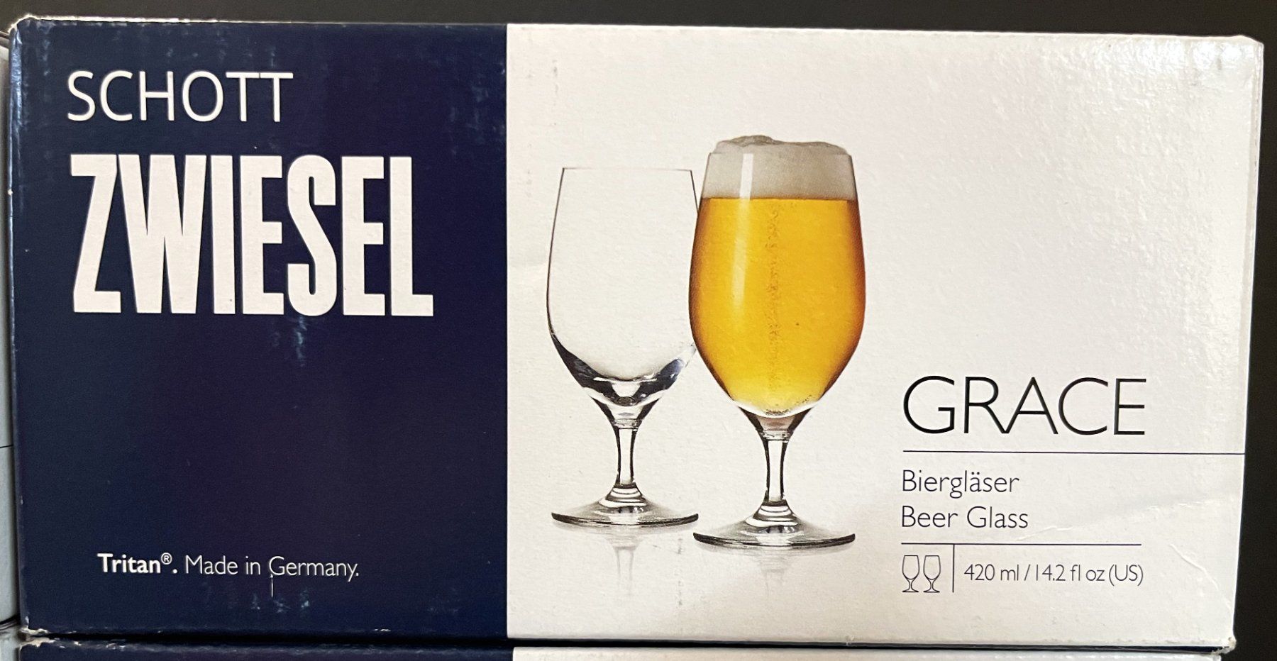 Schott Bicchieri: Schott Zwiesel / Bierglas Grace / Karton à 2 Gläser – Nuovo e nell'imballaggio originale da Oftringen venduto da Vucki 2