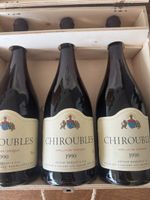 Chiroubles 1990, 3 Flaschen in Holzkiste - Top Zustand!