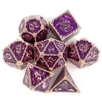 Dungeons and Dragons d&d dnd metal Würfel violet