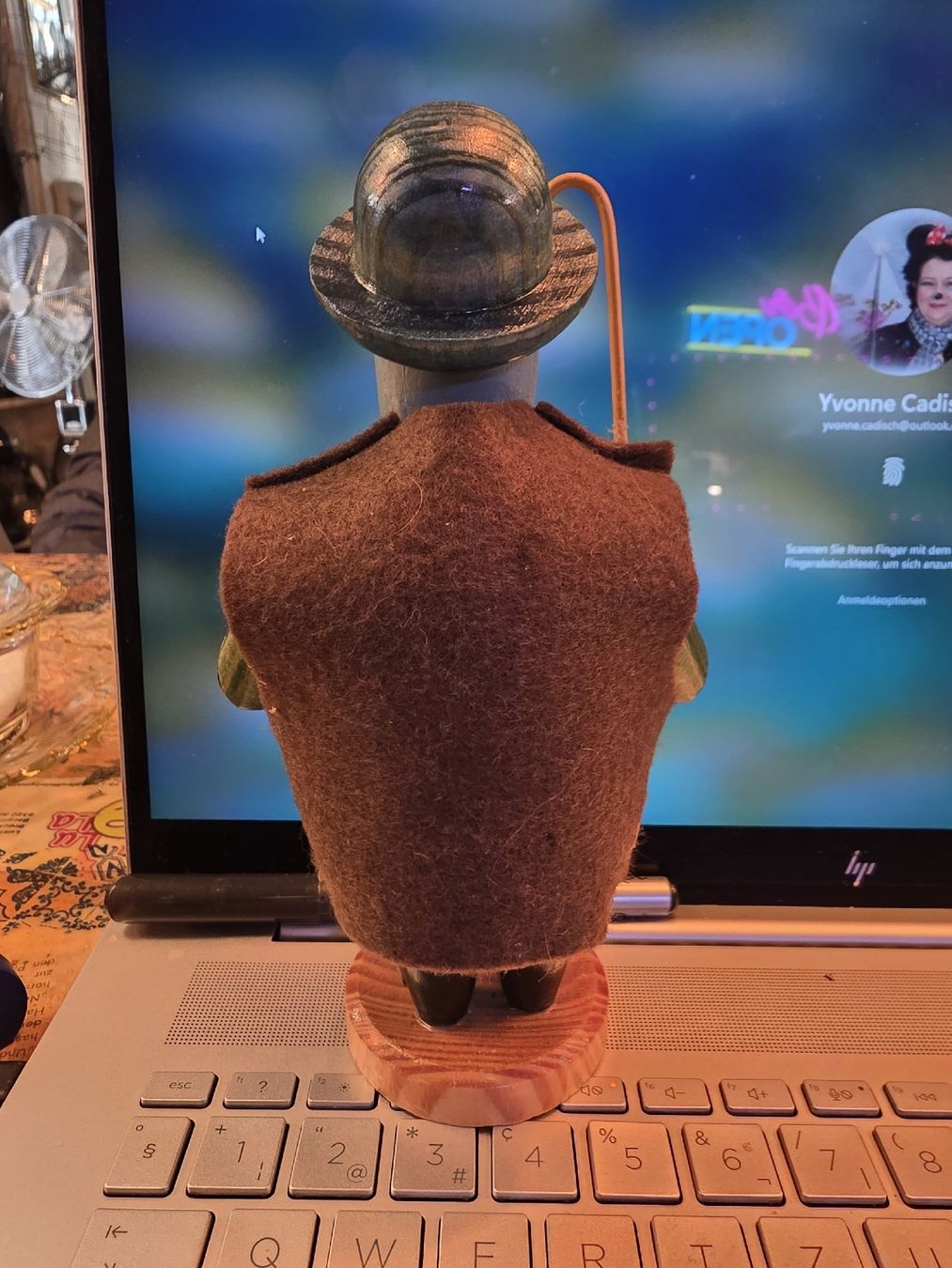 Figuren: Räuchermann Schäfer mit Lamm Holzfigur handbemalt  – Gebraucht aus Arbon von MadameLuLa9320 1