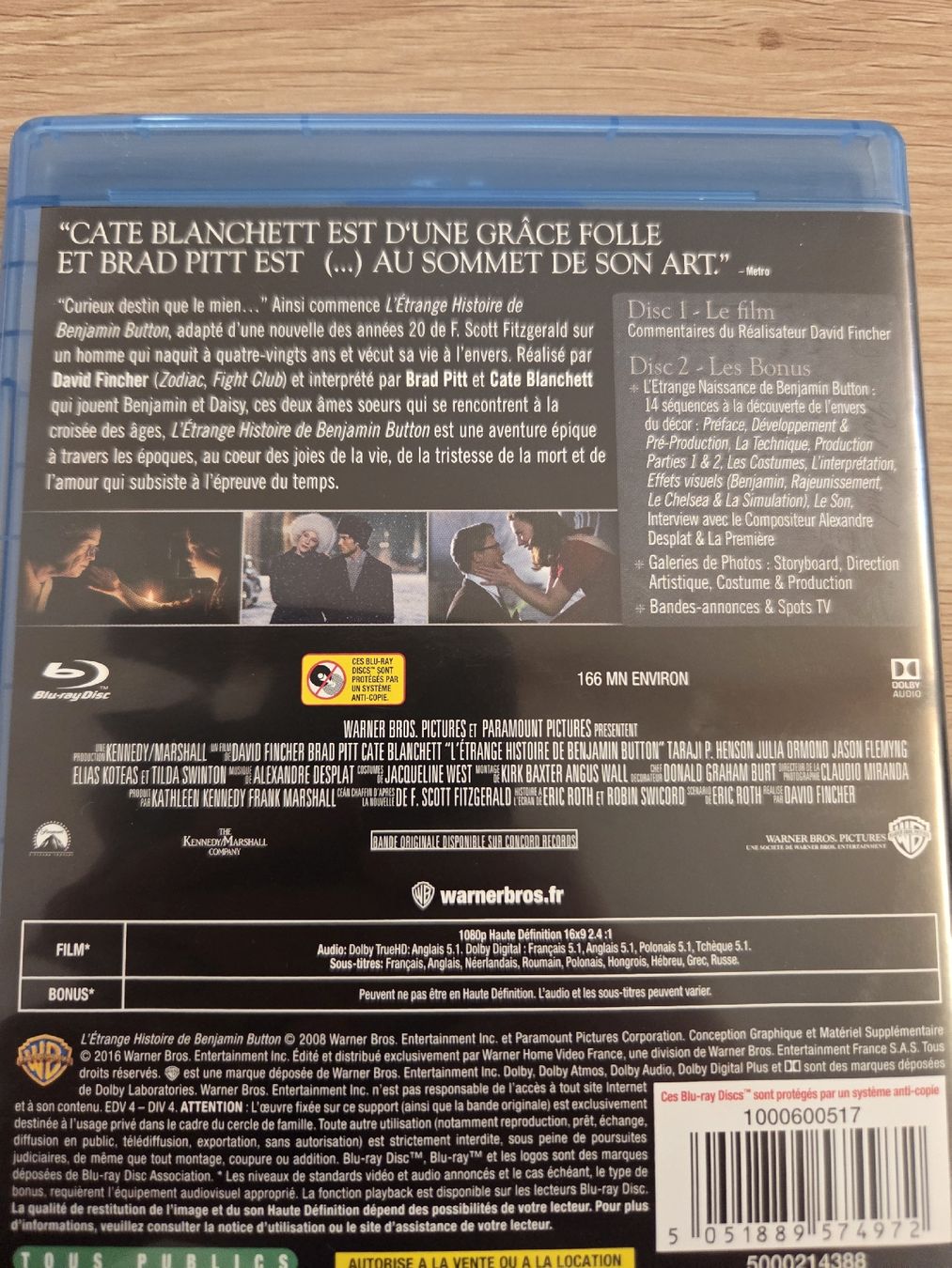 Tutti i DVDs: L'Étrange Histoire de Benjamin Button Blu-ray – Usato da Tramelan venduto da mic_5lzm 1