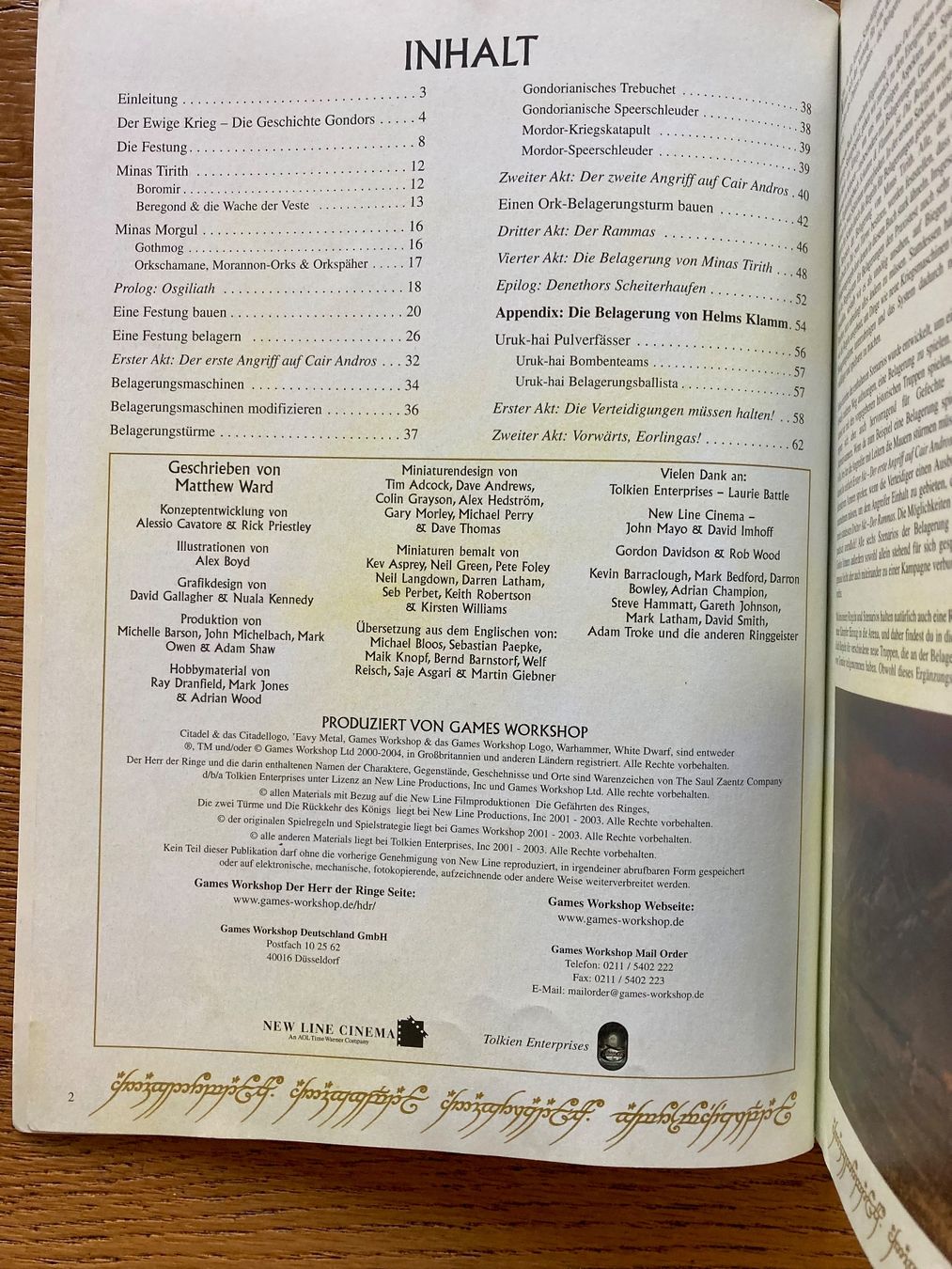 Livres spécialisés: Herr der Ringe Tabletop - Die Belagerung von Gondor – D'occasion à Basel par  2